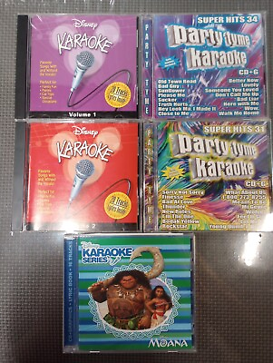#ad 5 Karaoke Discs 3 Are CDG Type Kids Adults $16.88
