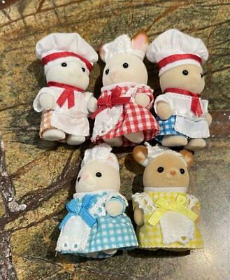 #ad FOREST KITCHEN BABY CHEF WAITRESS SET Japan Calico Critters Sylvanian Families $217.98