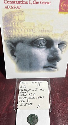 #ad Constantine The Great 306 337AD. Converted Rome To Christianity R1672 $34.95