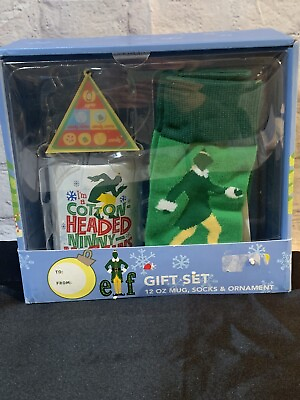 #ad Elf the Movie Buddy The Elf 3 Piece Gift Set Mug Crew Socks Ornament NEW $10.89