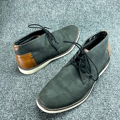 #ad Madden Mens Desert Chukka Boots Black Tag Size 11.5 Shoes $29.78