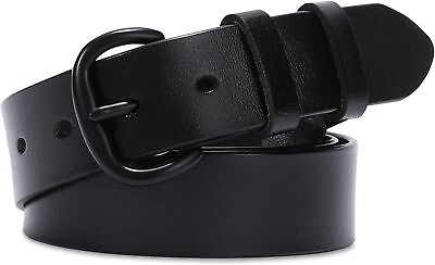 #ad WHIPPY Women Leather Belt for Jeans Pants Dresses Black Ladies Waist Belt with P $35.10