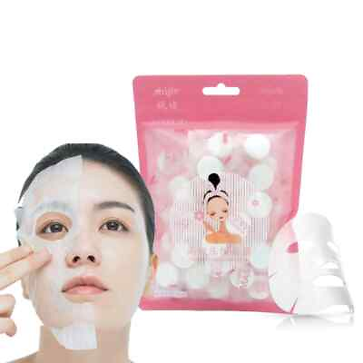 #ad 100pcs Compressed Cotton Facial Face Mask Sheet Paper DIY Natural Skin Care $8.99