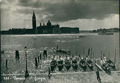 #ad Venezia San Giorgio Vintage silver print. Italy. Postcard paper. Vera Fotograf EUR 49.00