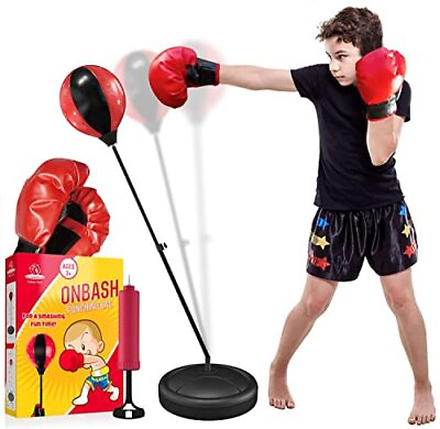 #ad Punching Bag Set for Kids with Boxing Gloves amp; Hand Pump 3 8 Years Old Adju... $36.09