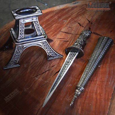 #ad 10quot; Eiffel Tower Letter Opener Blade Dagger Executive Knife Statue w GIFT BOX $16.60