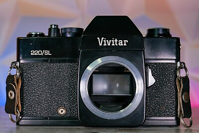 #ad Vivitar 220 SL 35mm M42 SLR body only for parts only. $6.99