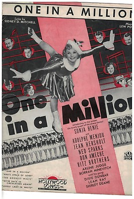 #ad 1936 Ice Skating Themed Sheet Music Sonja Henie $12.00