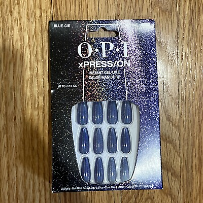 #ad Opi Xpress on Press on Nails Blue gie Instant Gel like Salon Manicure $16.00