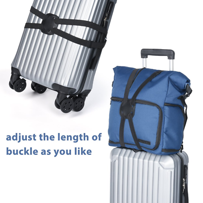 #ad Adjustable Luggage Belt with Buckles Luggage Straps Bag Bungees Camping 2 Pack $21.76