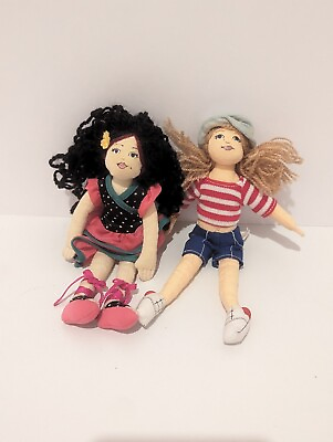 #ad Manhattan Toy Fashion Nationals USA doll And Brunette Doll Small Toy $28.00