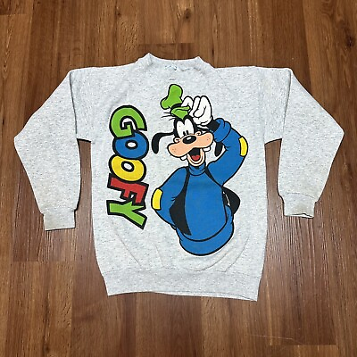 #ad Vintage 80#x27;s Disney Goofy Character Crewneck Sweatshirt Large *Flaws* $20.00