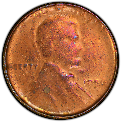#ad 1956 PCGS AU Die Cap Error 🔴 RARE on Wheat 1c 🔴 Lincoln Cent ✅ ✅ Pretty Color $99.90