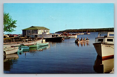 #ad Fish Creek Harbor Door County Wisconsin Vintage Posted 1963 Postcard $18.00