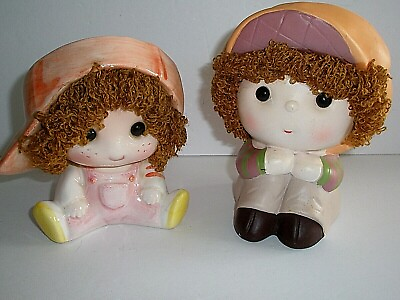 #ad Nancy Pew Girl Boy Baby Planter Giftwares Co. Yarn Hair Japan CE $17.00