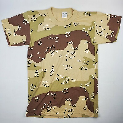 #ad Vintage Tru Spec Single Stitch Desert Camo 6 Color Military T Shirt Sz XL NOS $29.99