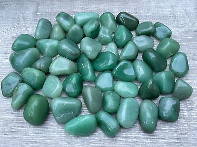 #ad Green Aventurine Tumbled Stones 0.75quot; 1.25quot; Tumbled Green Aventurine Bulk Lots $5.60