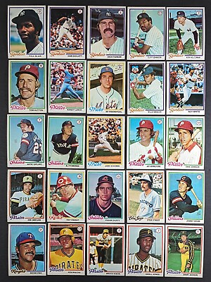 #ad 1978 Topps Baseball Set Break 25 Cards $6.00