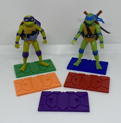 #ad TMNT Teenage Mutant Ninja Turtles Mutant Mayhem Figure Stands $25.00