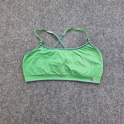 #ad Champion Sports Bra womens LARGE green adult sports gym running training size L AU $4.58