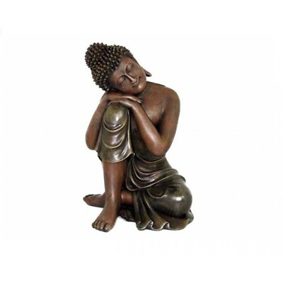 #ad 65cm Rulai Buddha Resting Antique Style Resin Outdoor Statue AU $260.99