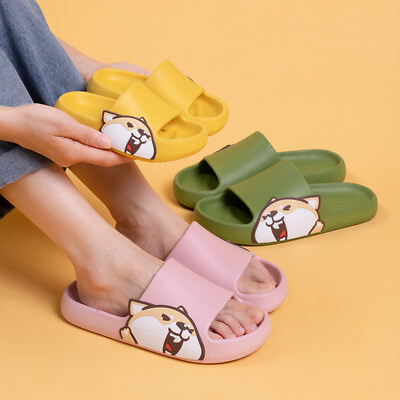 #ad New Summer Women#x27; s Slippers Indoor Cute Shiba Ins Cartoon Parent child Sandals $20.99
