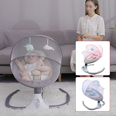Electric Baby Swing Cradle Bluetooth Rocker Bouncer Infant Chair Remote w Music $75.03
