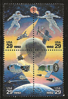 #ad US Scott #2631 34 Block of 4 1992 Space 29c VF MNH $3.97