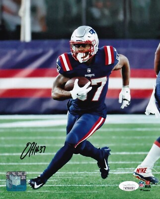 #ad Signed 8X10 Photo Damien Harris New England Patriots w COA $47.40