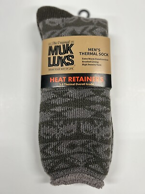 #ad Muk Luks Men Socks Thermal 1 Pair Heat Retainers 3.0 Grade High Density One Size $7.35