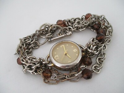#ad Women#x27;s Silver Toned Wrap Bracelet Analog Watch $28.00