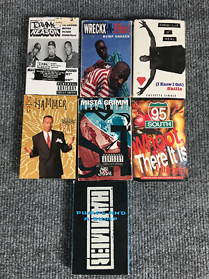 #ad Lot of 7 circa 1990s Hip Hop Rap Cassette Singles Good Condition Soundtracks MCs $10.69