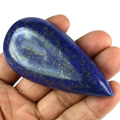 #ad Top Healing Jewel 522 Ct Natural Gold Flakes Blue Lapis Lazuli Pear Cab Gemstone $16.09