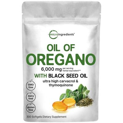 #ad #ad Oregano Oil with Black Seed Oil 300 softgels $25.70