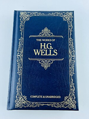 #ad The Works of H. G Wells Book Complete Unabridged Bonded Leather Longmeadow Press $29.97
