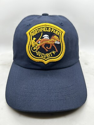 #ad Northfield Park Security Cap Hat Adult Adjustable Navy Blue Yupoong Cotton $16.50