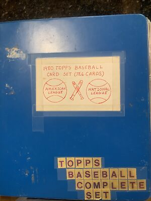 #ad 1980🔥TOPPS BASEBALL COMPLETE SET NM 726 CARDS GORGEOUS 🔥LOWERED PRICE TO SELL $2995.00