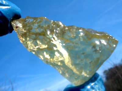 #ad Libyan Desert Glass Meteorite Tektite impact specimen 177 ct Cristobalite Gem $60.30