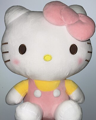 #ad Sanrio Hello Kitty Pink And Yellow Plush 11” New $25.00