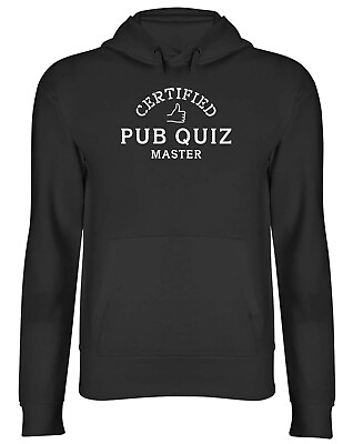 #ad Certified Quiz Master Hoodie Mens Womens Quizzing Quizzers Team Top Gift GBP 17.99