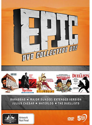 #ad Epic DVD Collection One: Barabbas Major Dundee Waterloo Julius Caesar Th $25.52