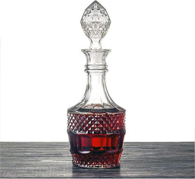 #ad Whiskey Decanter Glass Crystal Liquor Scotch Vodka Bourbon Bottle Vintage Gift $22.09