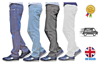 #ad IQONEQ Mens Straight Leg Jeans Regular Jeans Denim Trouser Pants UK Waist KIDS GBP 14.99