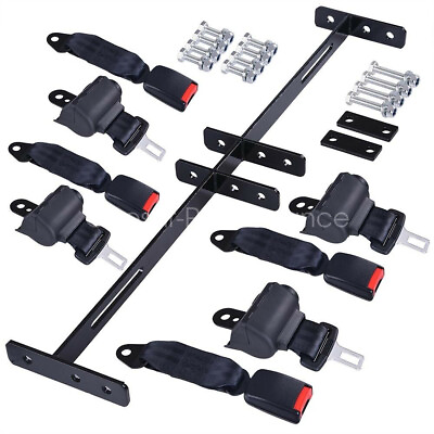 #ad 4 Retractable Golf Cart Seat Belts and Bracket Kit for EZGO Yamaha Club Car $54.99