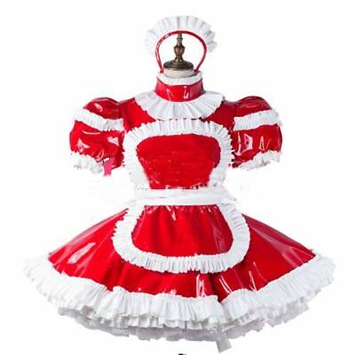 #ad Girl Baby Sissy Maid PVC Lockable Dress Cosplay Costume Tailor made $20.90