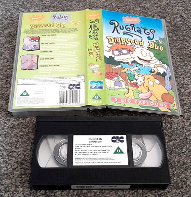 #ad RUGRATS DIAPERED DUO NICKELODEON 5 BIG CARTOONS PAL VHS VIDEO KIDS CHILDREN GBP 7.00