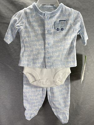 #ad NWT Baby Boys Clothes Preemie Carter#x27;s Train 3 Piece Set $4.40