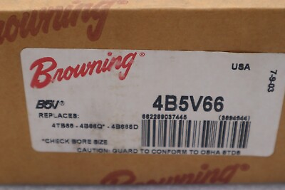 #ad NEW Browning 4B5V66 V belt Sheave 6 7 8in Od 4 Groove 2 5 8in STOCK B 1416 $239.99