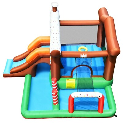#ad Kids Inflatable Bounce House Jumping Castle Slide Climber Bouncer Without Blower $188.96