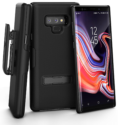 #ad For Encased Samsung Galaxy Note 9 Belt Clip Case with Slim Kickstand Combo Black $12.96
